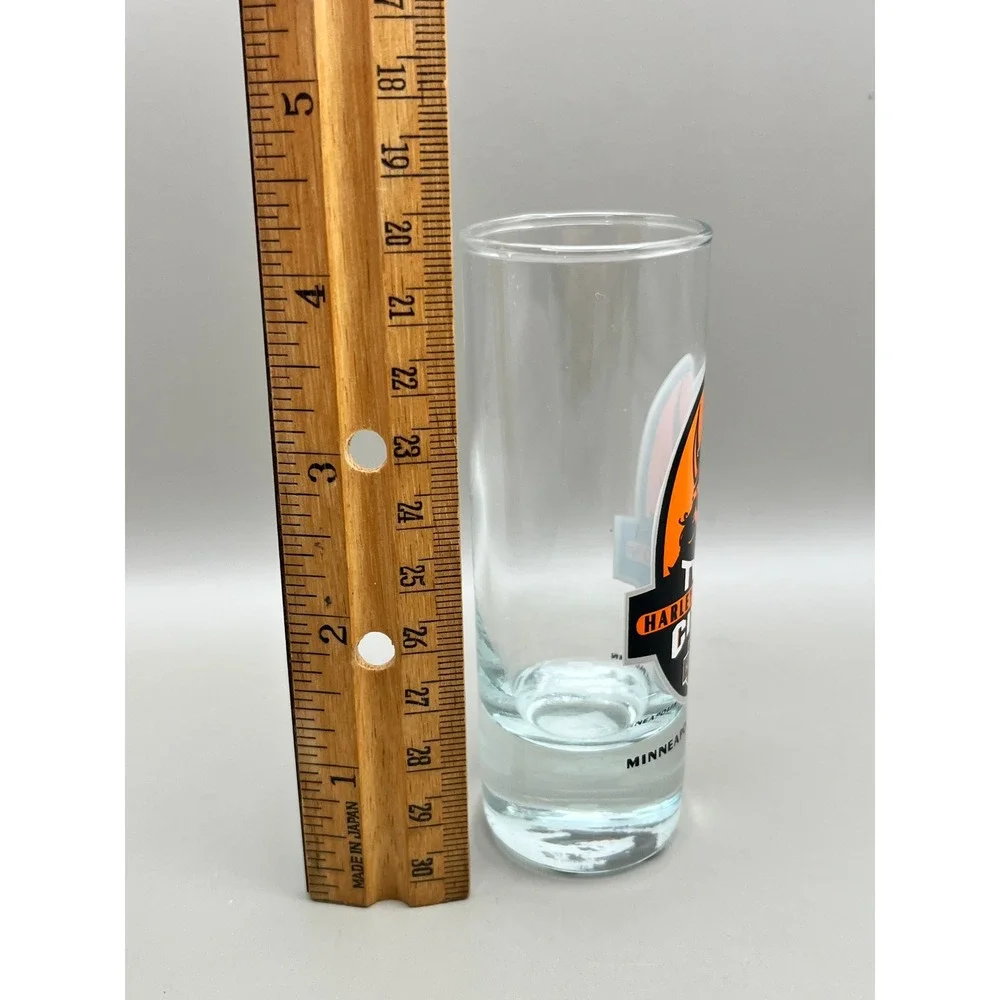 Harley-Davidson Twin Cities Minneapolis‎ St Paul Viking Tall Shot Glass 4.25